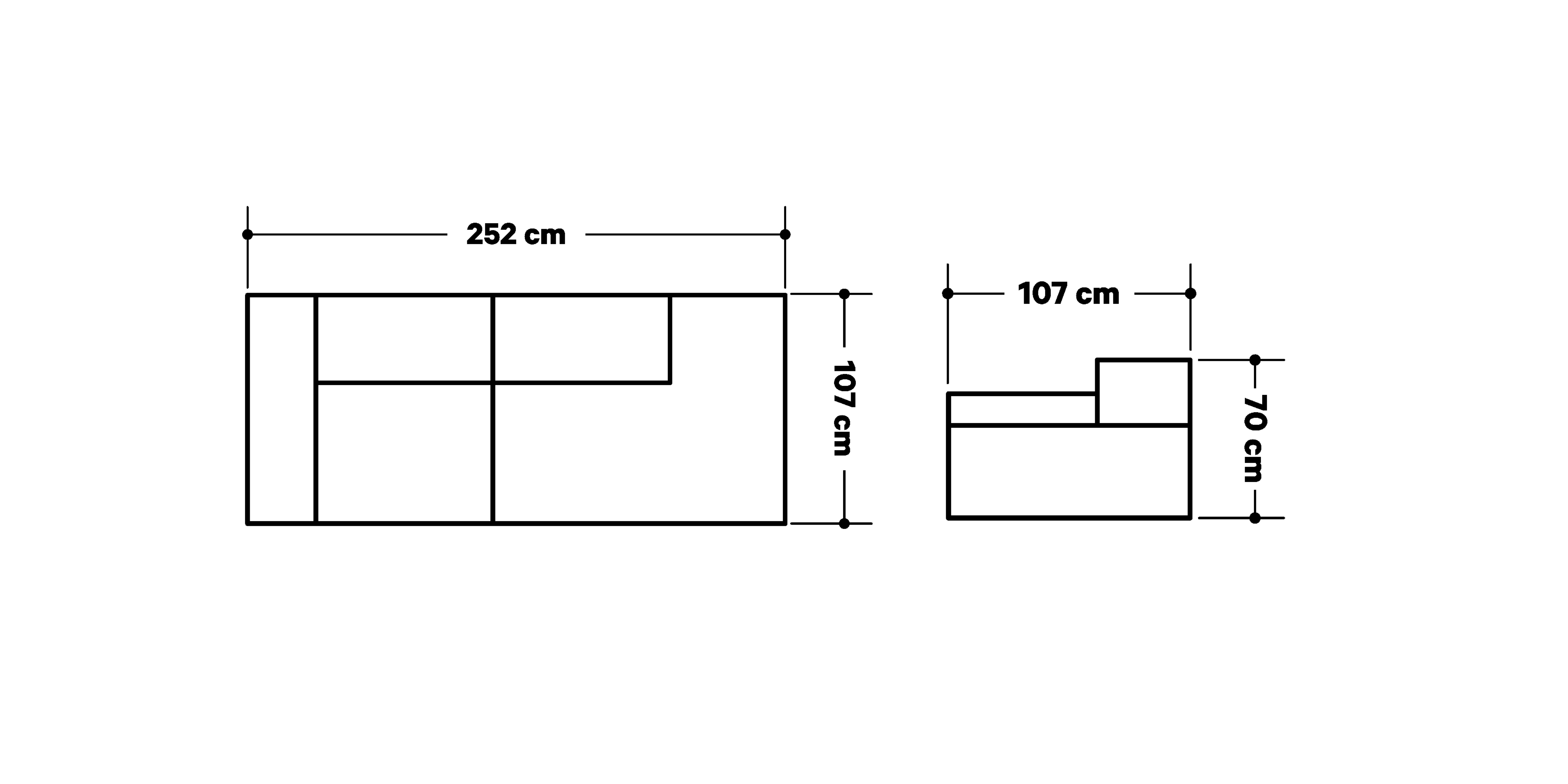 Product dimensions diagram