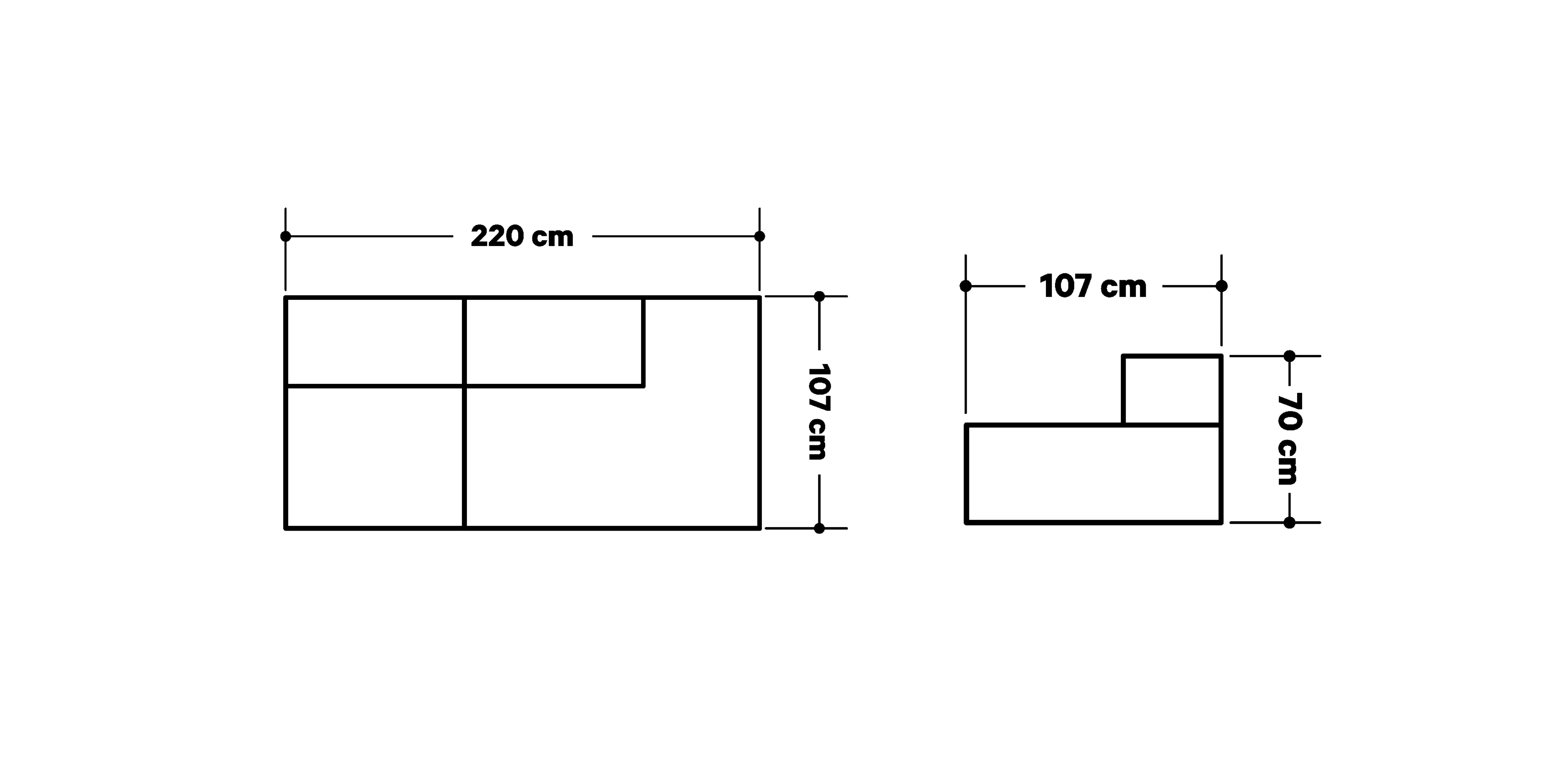 Product dimensions diagram
