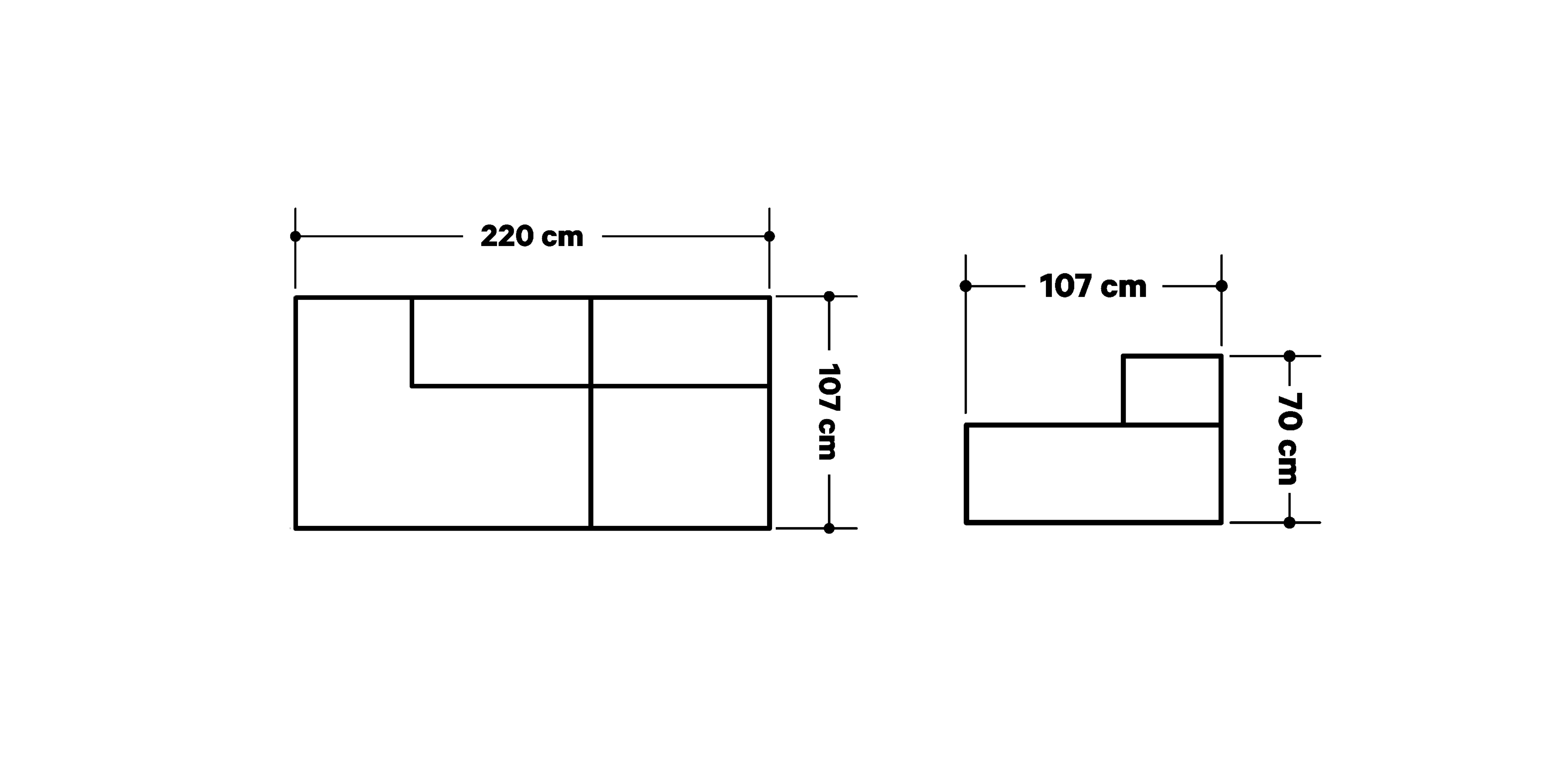 Product dimensions diagram