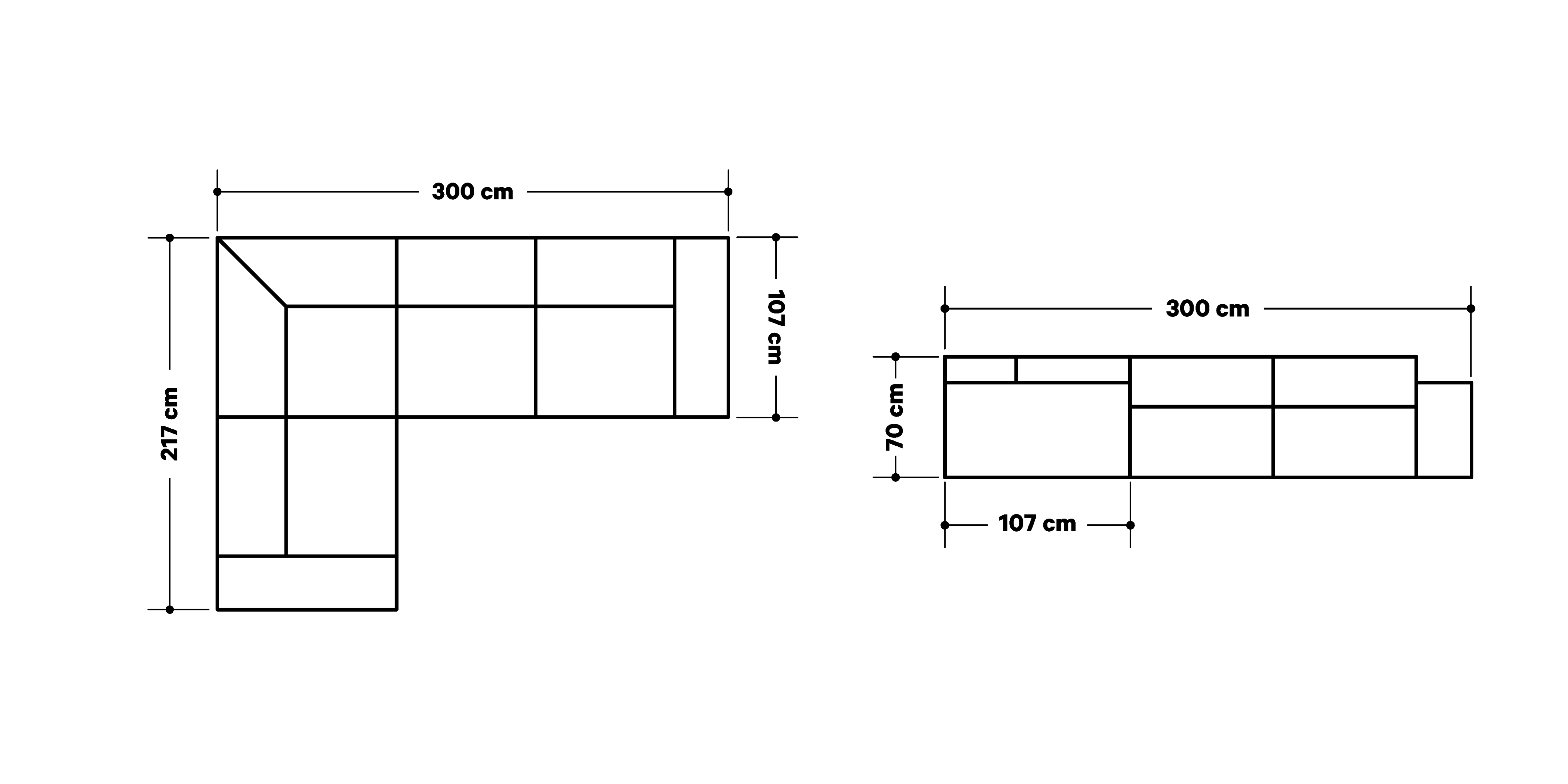 Product dimensions diagram