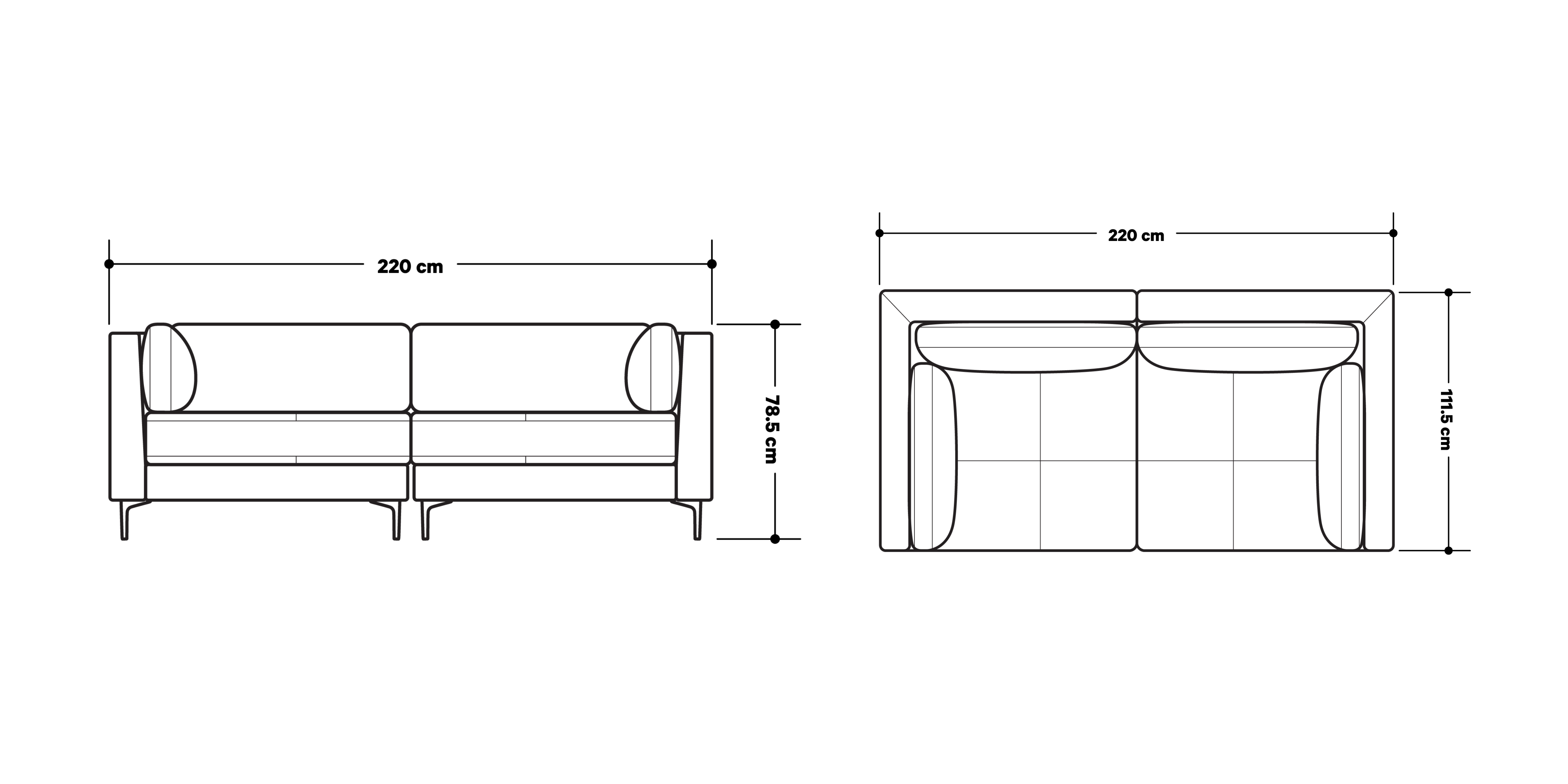 Product dimensions diagram