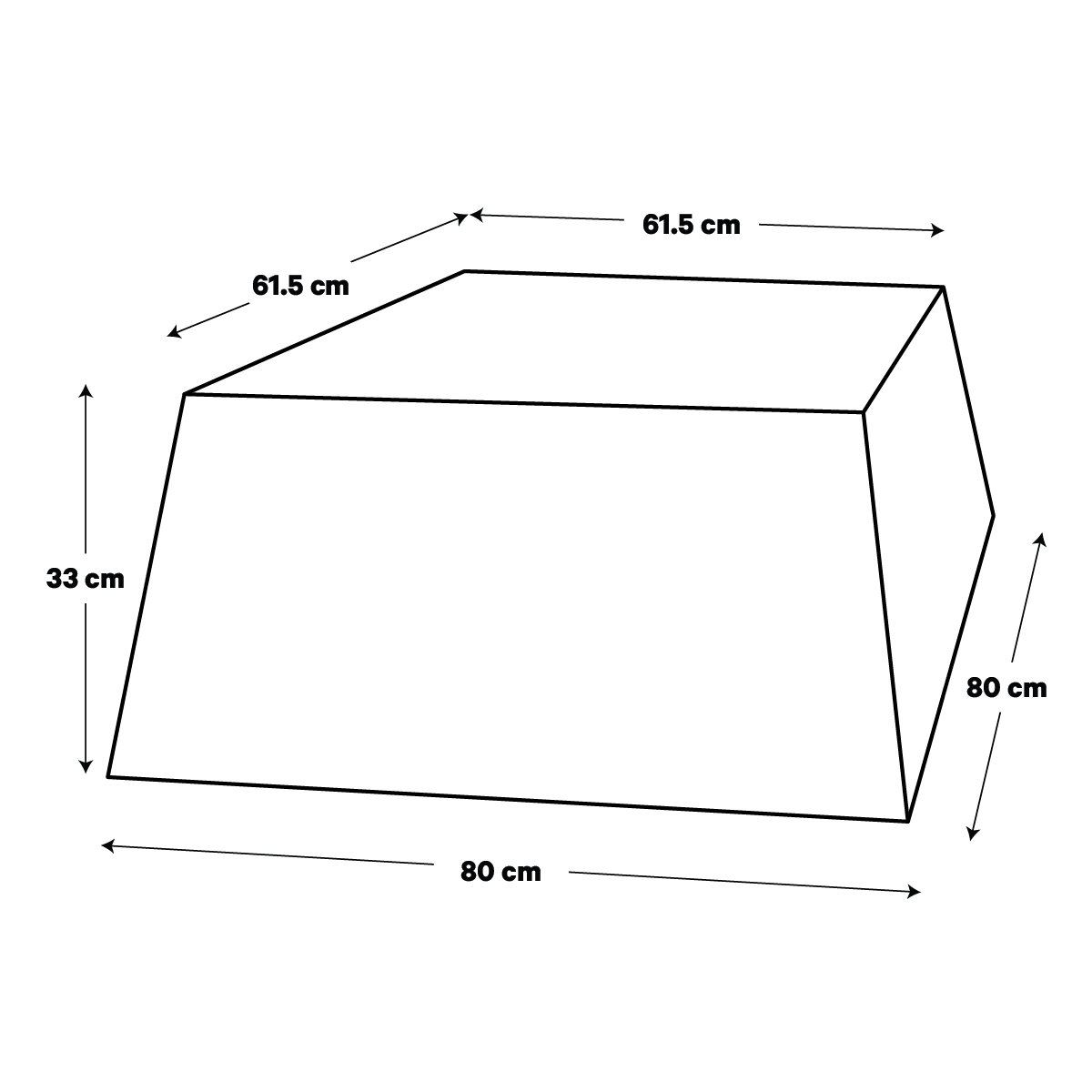 Product dimensions diagram