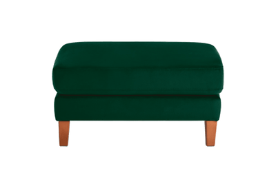 Jade Footstool in Duru Forest Velvet