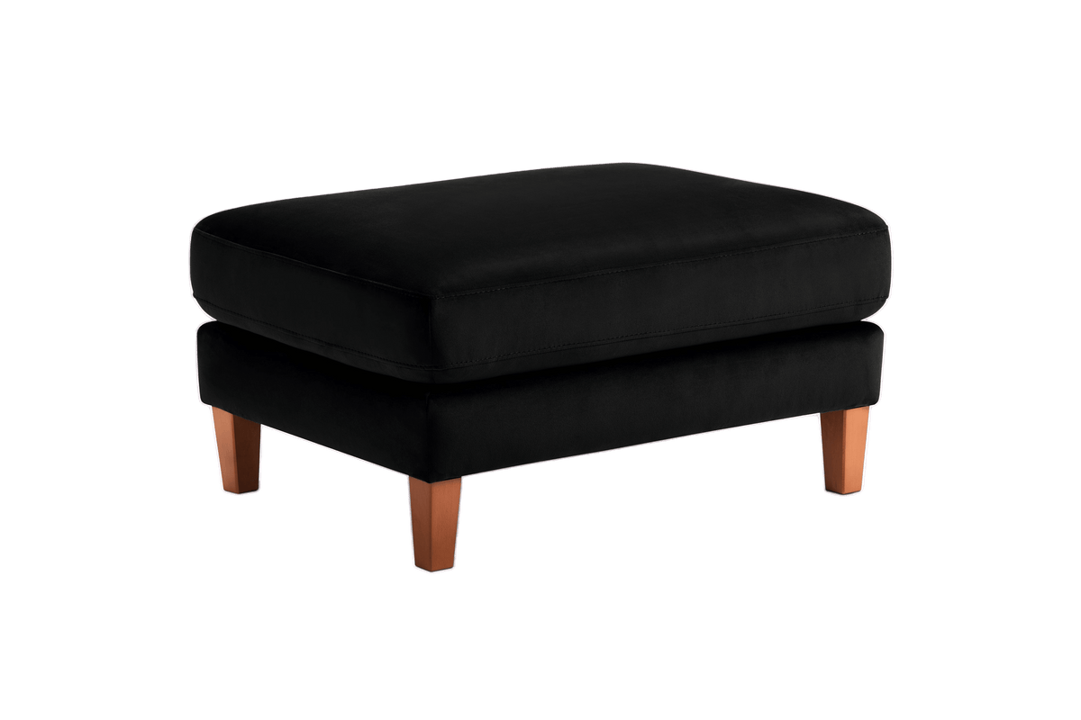 Jade Footstool in Duru Yves Velvet
