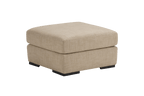 Caro Footstool in Harrison Creme Fabric
