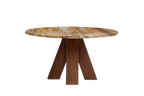 Tipi Honey Marble Round Martini Table