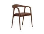 Lades Dining Chair in Matt Beech & Leather