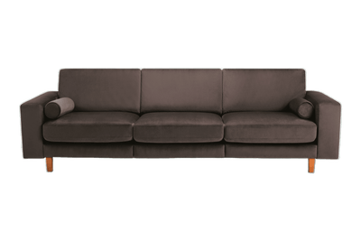 Jade Large Sofa in Duru Dark Mustela Velvet