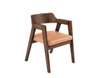 Francis Dining Chair in Matt Beech & Leather
