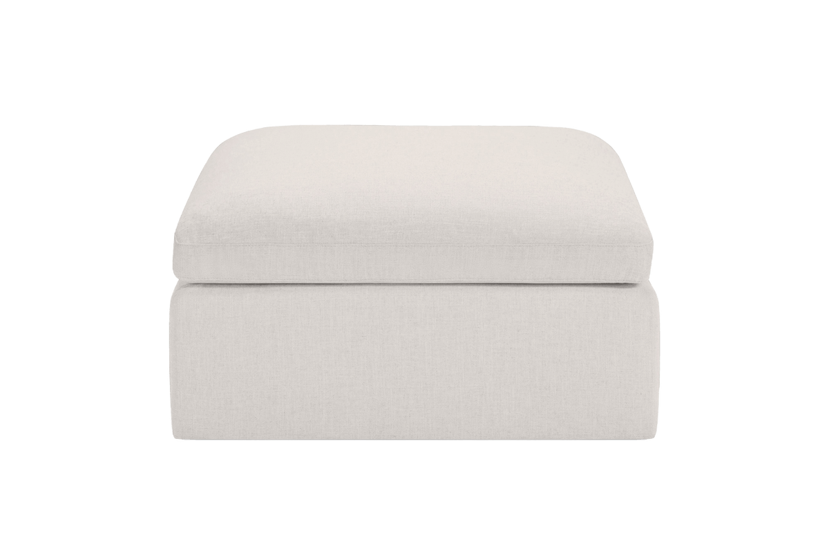 Goodman Mini Footstool in Foam Linen | SUPERBA